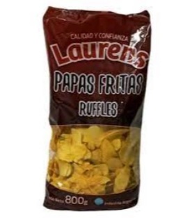 PAPAS FRITAS ACANALADAS CLÁSICAS LAURENS X 800 G