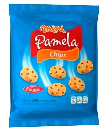 GALLETAS MINI PAMELA CHIPS DE CHOCOLATE X 180 G