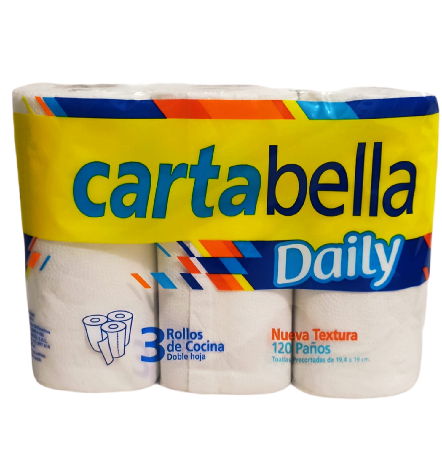 ROLLO DE COCINA CARTABELLA X 3 UNIDADES.
