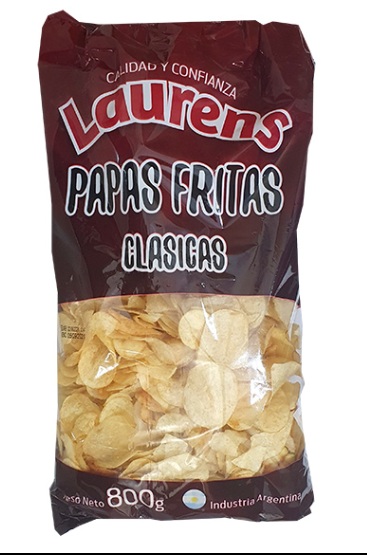 PAPAS FRITAS LISAS CLÁSICAS LAURENS X 800 G